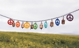 Small peace flags.