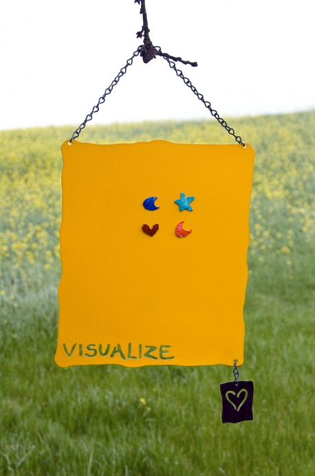 Extra large affirmation board in yellow.