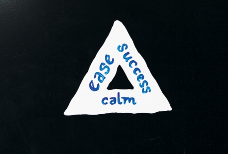 Triangle Magnet comes in white.  Dry Erase pens not included.